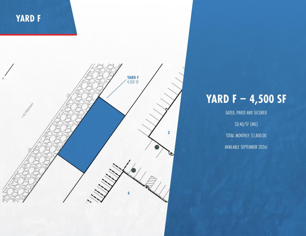 Freeway 15 Industrial Park - Yard F details